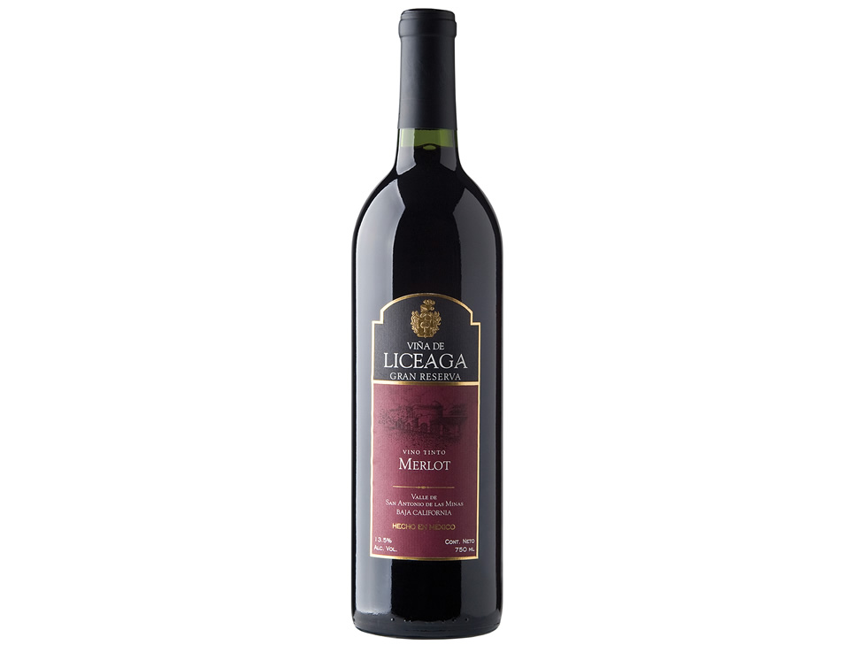 Vino Tinto Merlot Gran Reserva Viña de Liceaga 750 ml